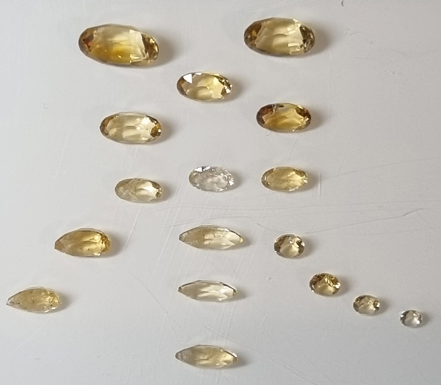 Citrines jaunes 7.6 carats