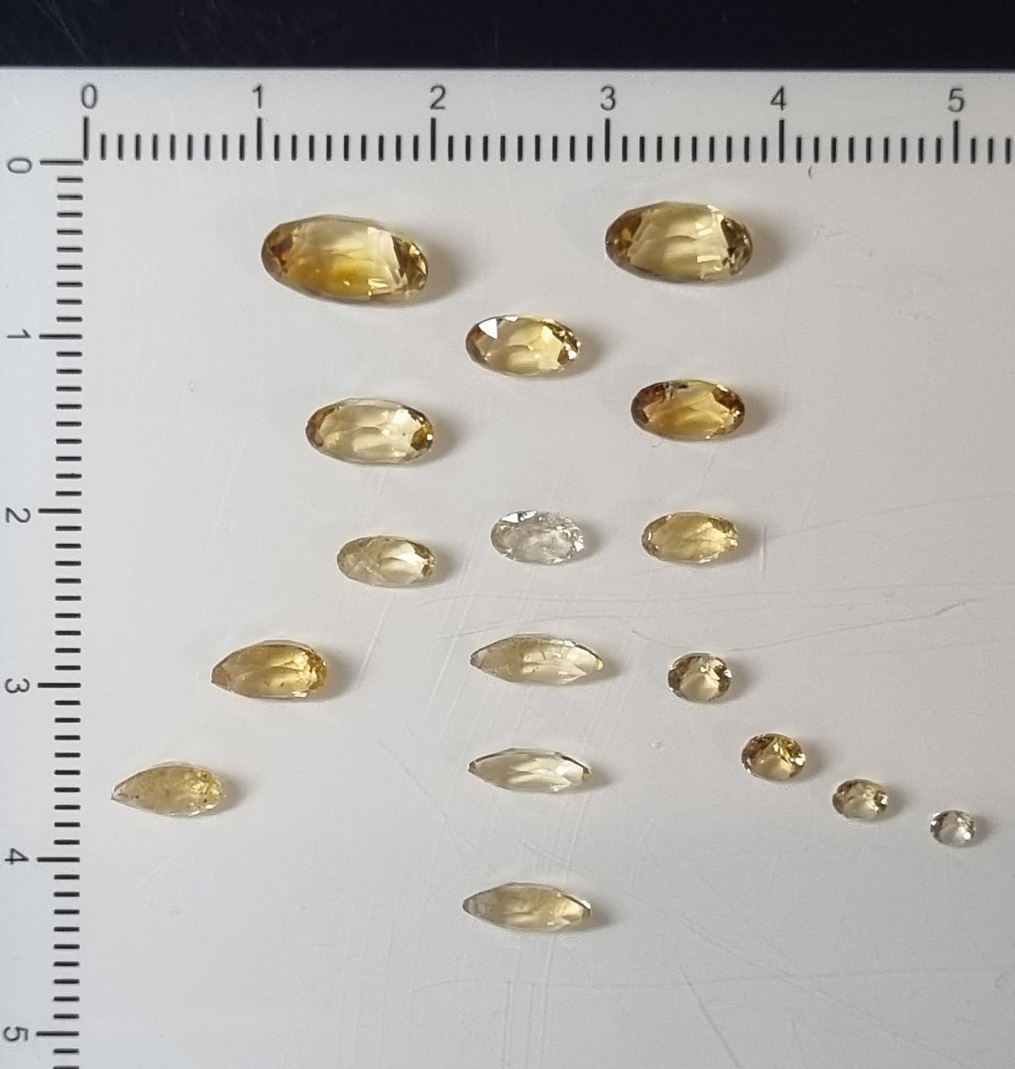 Citrines jaunes 7.6 carats