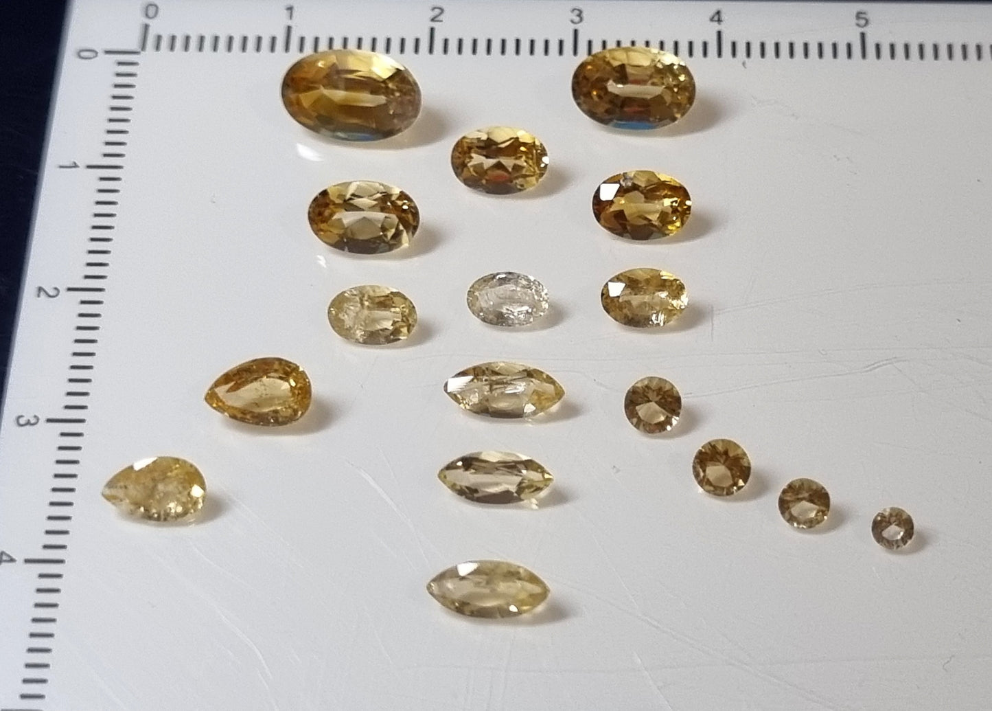 Citrines jaunes 7.6 carats