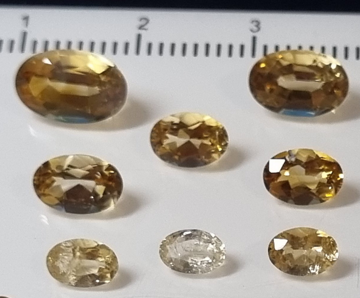 Citrines jaunes 7.6 carats