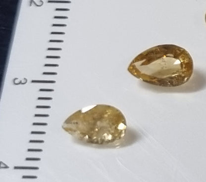 Citrines jaunes 7.6 carats