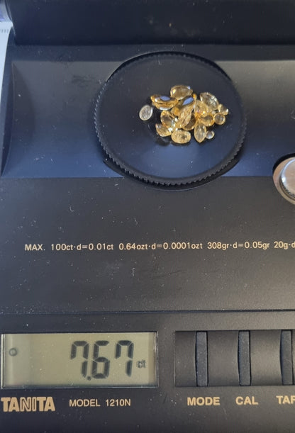 Citrines jaunes 7.6 carats