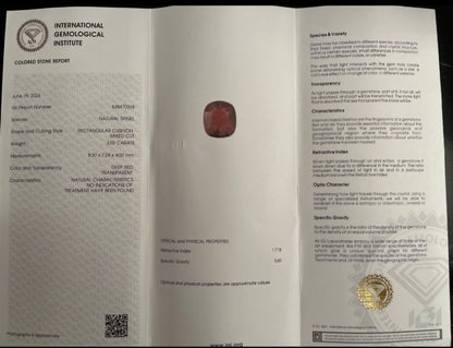 Spinelle rouge foncé 2.02 carats